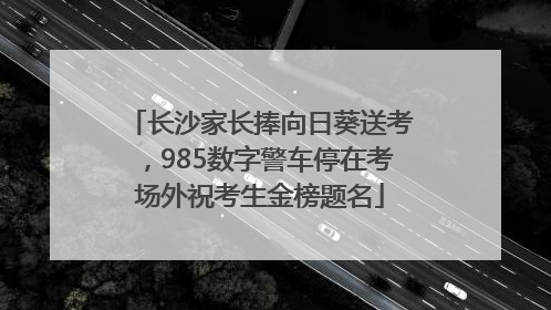 长沙家长捧向日葵送考，985数字警车停在考场外祝考生金榜题名