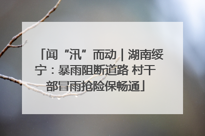 闻“汛”而动｜湖南绥宁：暴雨阻断道路 村干部冒雨抢险保畅通
