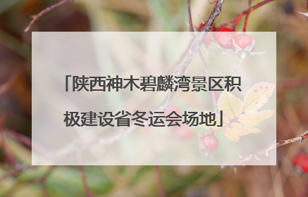 陕西神木碧麟湾景区积极建设省冬运会场地