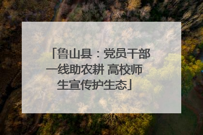鲁山县：党员干部一线助农耕 高校师生宣传护生态