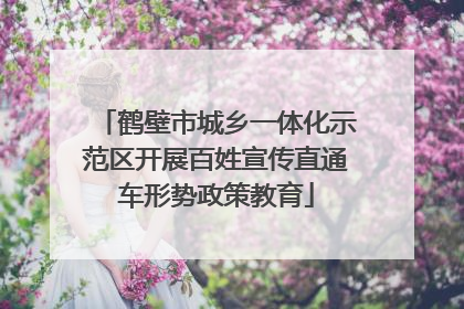 鹤壁市城乡一体化示范区开展百姓宣传直通车形势政策教育