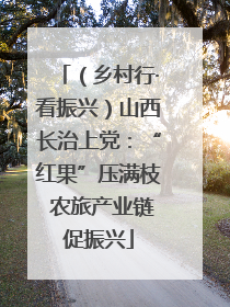 （乡村行·看振兴）山西长治上党：“红果”压满枝 农旅产业链促振兴