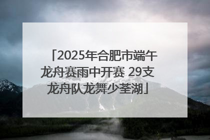 2025年合肥市端午龙舟赛雨中开赛 29支龙舟队龙舞少荃湖