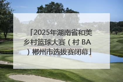 2025年湖南省和美乡村篮球大赛（村 BA）郴州市选拔赛闭幕