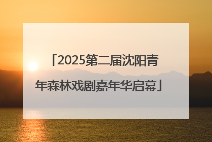 2025第二届沈阳青年森林戏剧嘉年华启幕