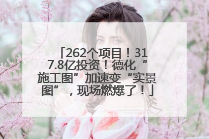 262个项目！317.8亿投资！德化“施工图”加速变“实景图”，现场燃爆了！