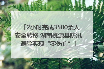 2小时完成3500余人安全转移 湖南桃源县防汛避险实现“零伤亡”