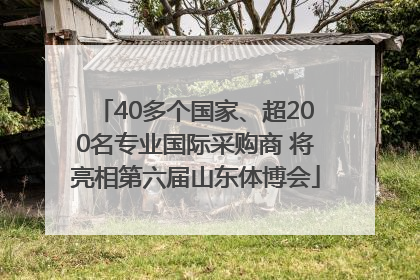 40多个国家、超200名专业国际采购商 将亮相第六届山东体博会