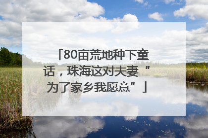 80亩荒地种下童话，珠海这对夫妻“为了家乡我愿意”