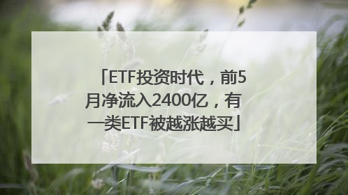 ETF投资时代，前5月净流入2400亿，有一类ETF被越涨越买